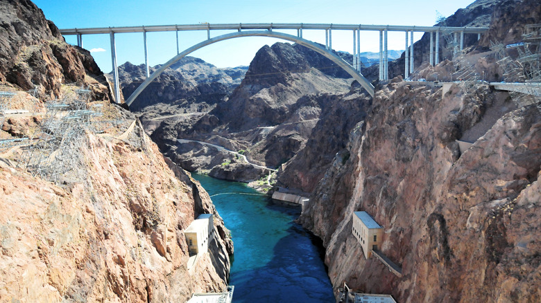 Bridge over deep canyon