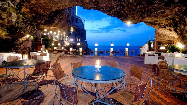 Cave dining at Grotta Palazzese