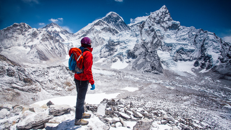 Hiker in Mount Everest