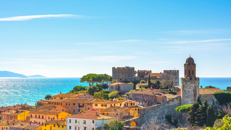 Tuscan village on the coastline