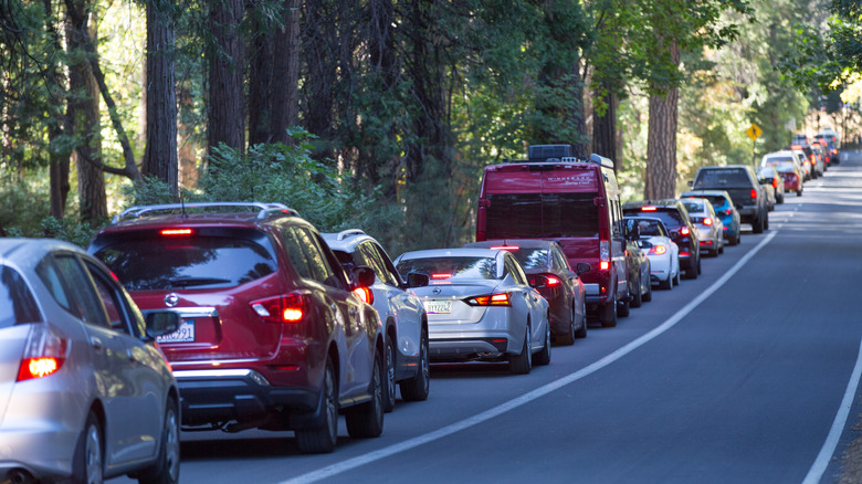 Traffic jam at Yosemite