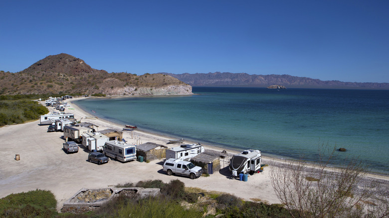 beachside camping Baja California Sur, Mexico