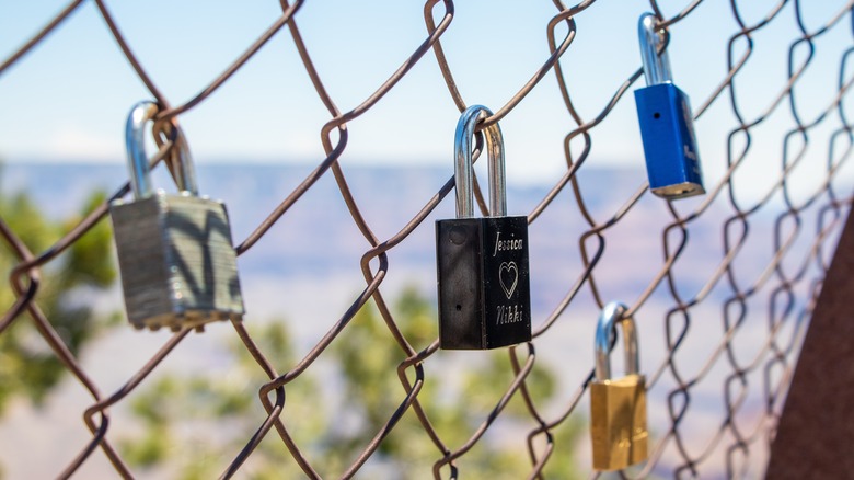 love locks at Grand Canyon