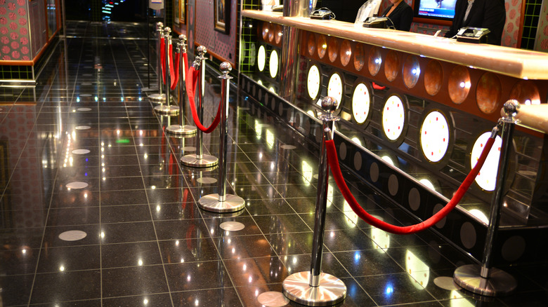 Cruise ship guest services desk