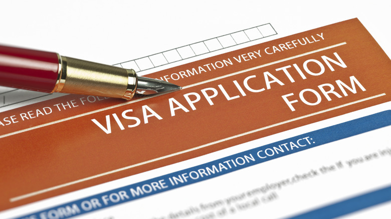 A general visa application form