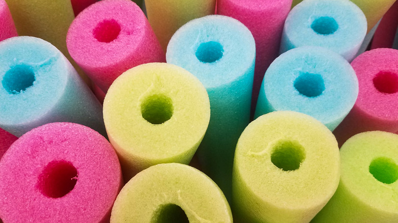 Pool noodles from above