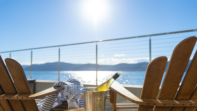 seats on cruise ship deck