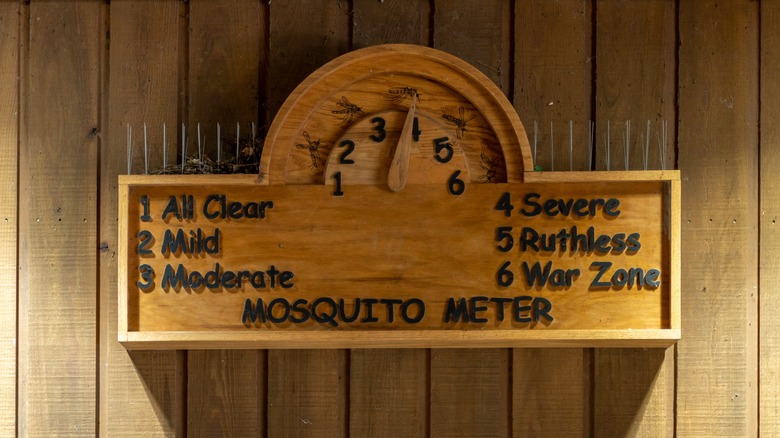 Mosquito meter sign