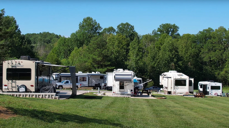 View of Whispering Falls RV sites