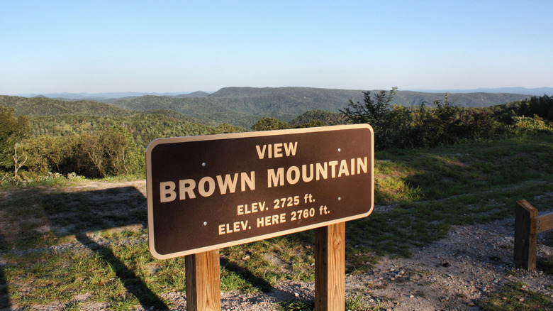 Brown Mountain view North Carolina