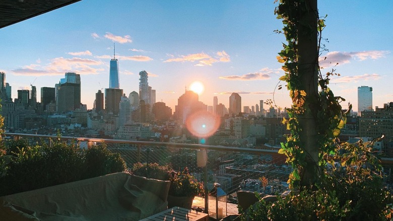 View from rooftop bar at PUBLIC hotel