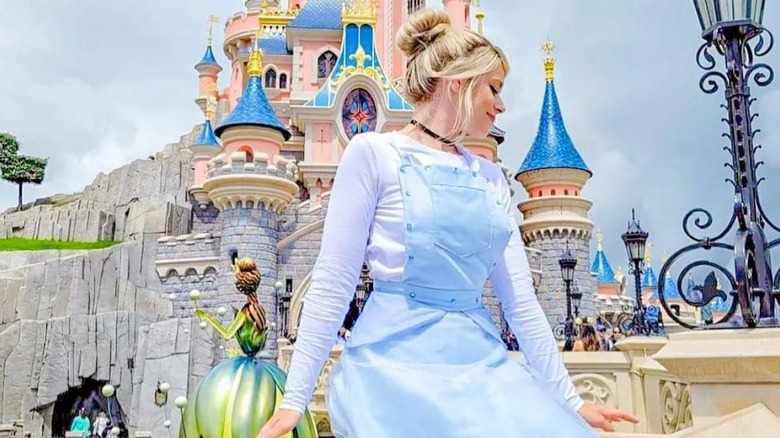 Woman Disneybounding as Cinderella