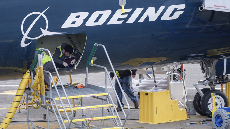 Engineer working on Boeing 737 Max