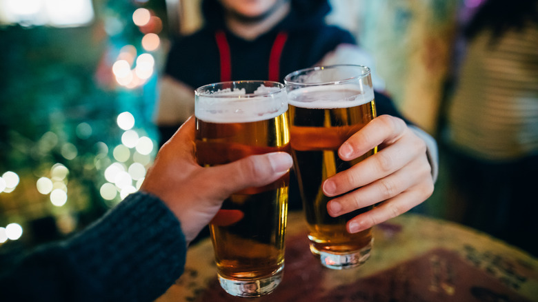 Friends toasting with beer Hungary