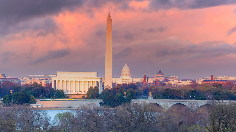 Washington, D.C. skyline at sunset