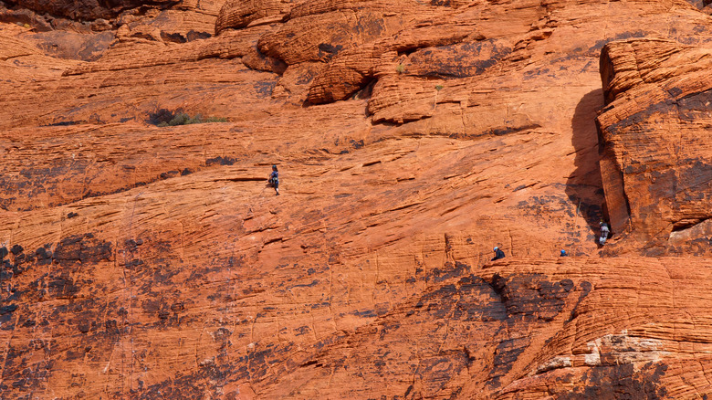People climbing Red Rock 
