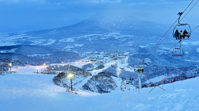 Ski lift at Niseko