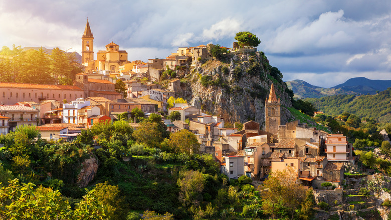 Cityscape of a village in Sicily