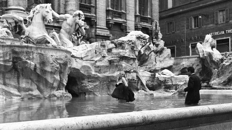 Trevi Fountain scene from 1960 film "La Dolce Vita"