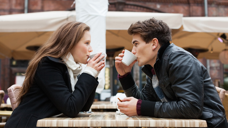 Couple at a café