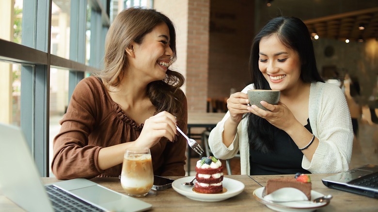 friends in a bakery