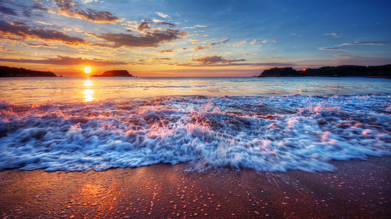 Beach sunset in the British Virgin Islands