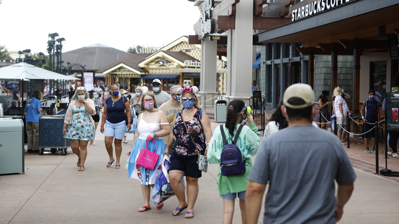 Crowd at Disney Springs