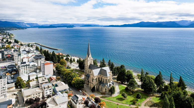 Aerial view of San Martin de los Andes, Argentina