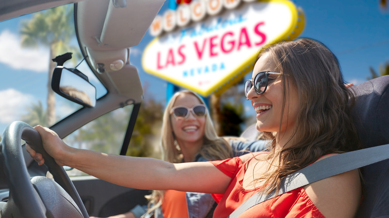 Women driving in Las Vegas