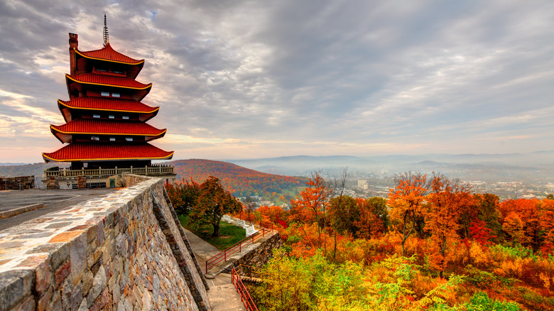 The Reading Pagoda in fall
