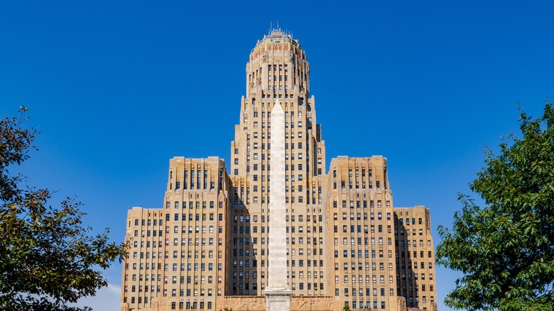 large building with column in front