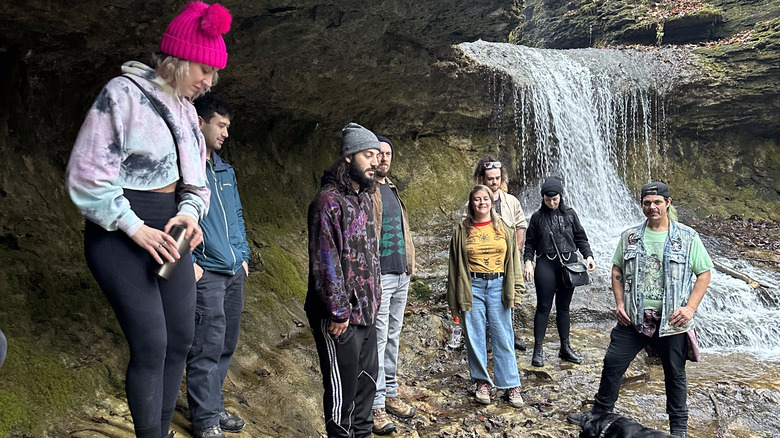 Autumn hikers at John Bryan State Park