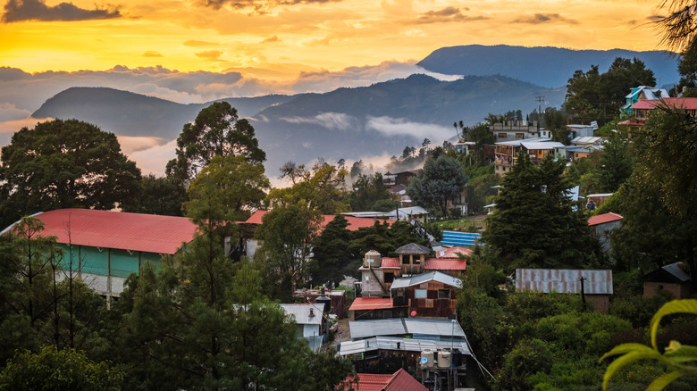 San Jose del Pacifico at sunset in Oaxaca, Mexico