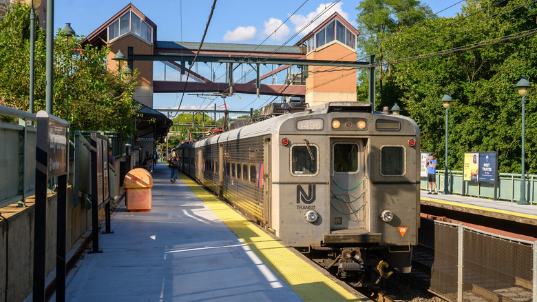 NJ Transit Train on Montclair line from platform