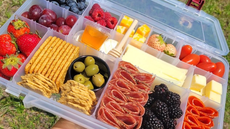 Portable charcuterie board