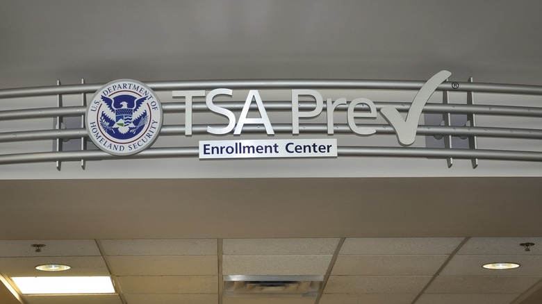 TSA PreCheck Enrollment Center sign