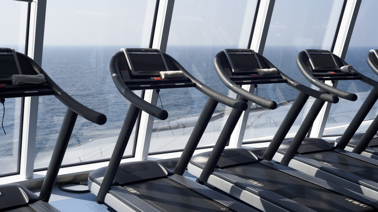Treadmills on cruise ship