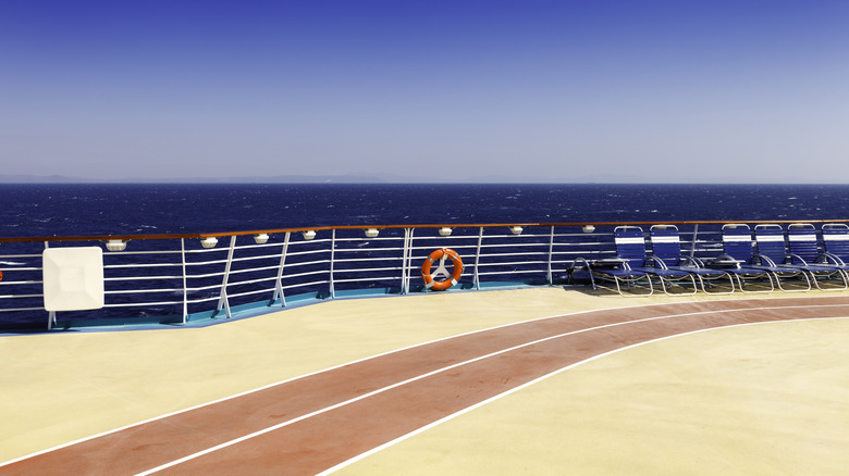 Running track on cruise ship