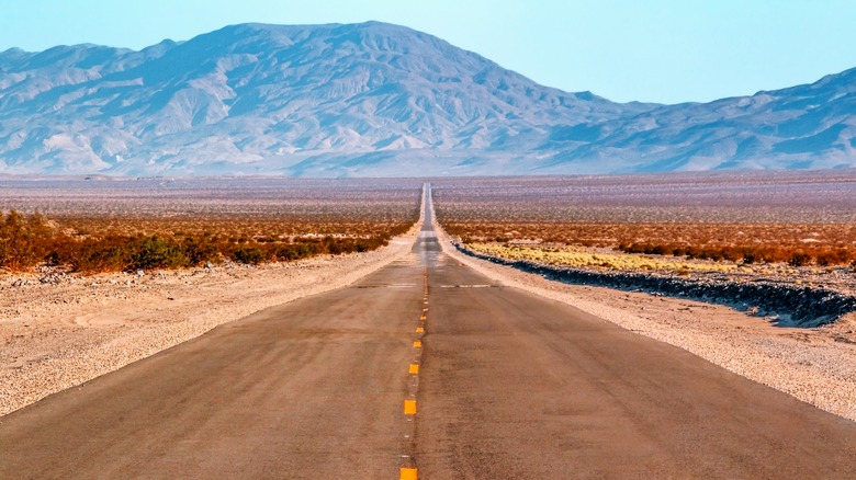 A road through Death Valley in California