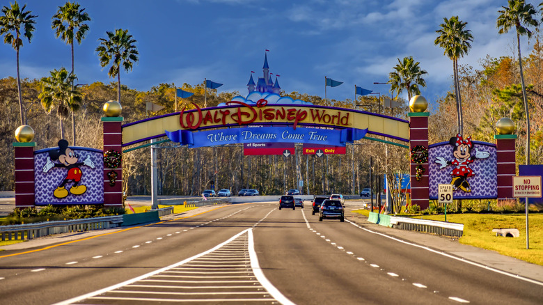 Entrance to Disney World in Orlando