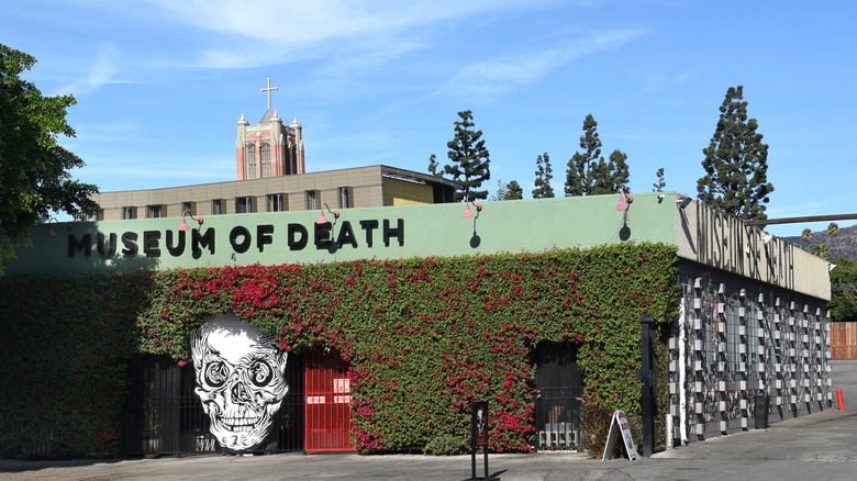 Vine-covered exterior wall of the Museum of Death