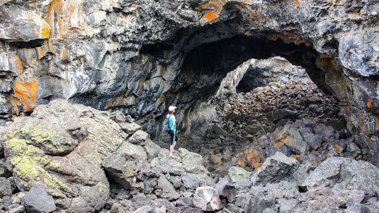 Hiking lava tunnels