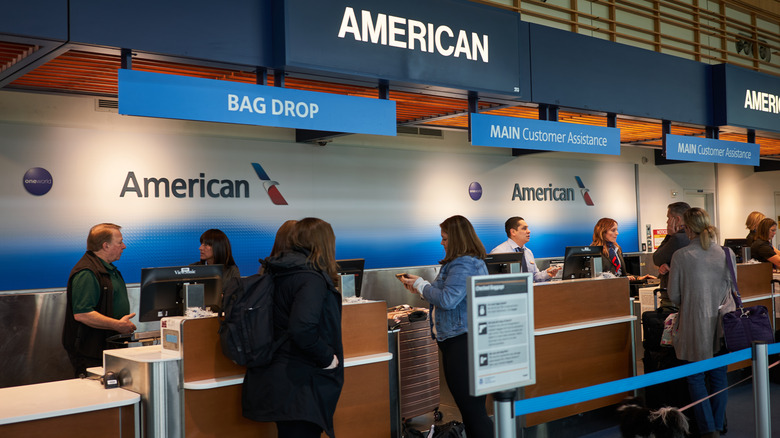 American Airlines check-in counter