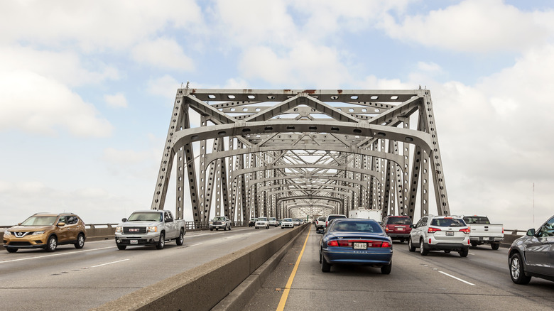 Traffic on Calcasieu River Bridge