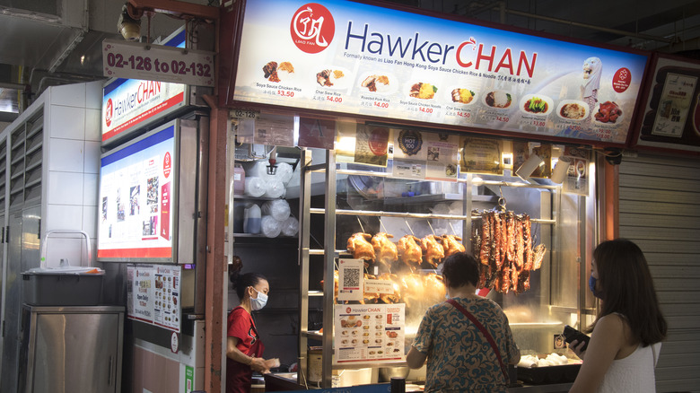 people ordering from hawker stall