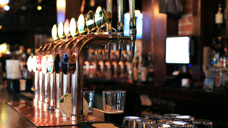 beer taps in pub