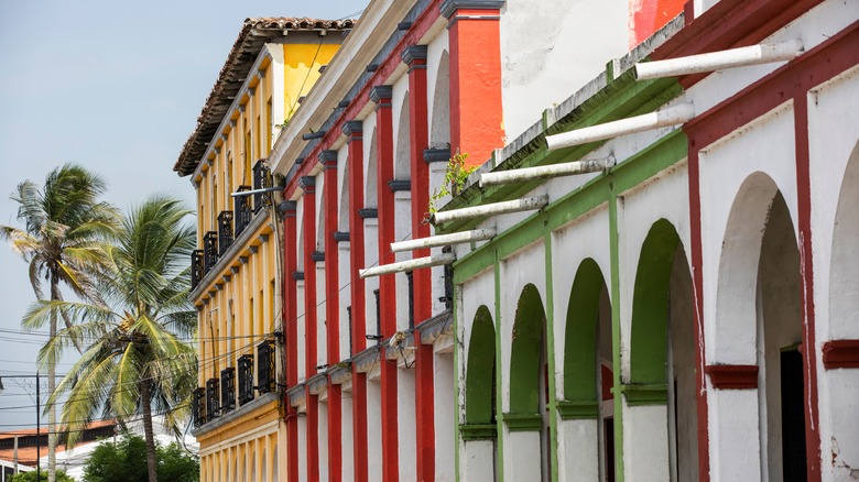 Colorful historic buildings in Tlacotalpan, Mexico