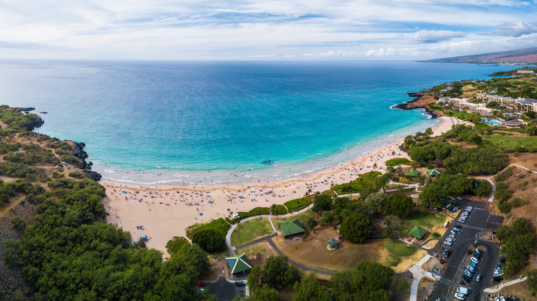 Aerial view Hāpuna Beach Park