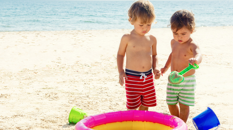 Kiddie pool at the beach