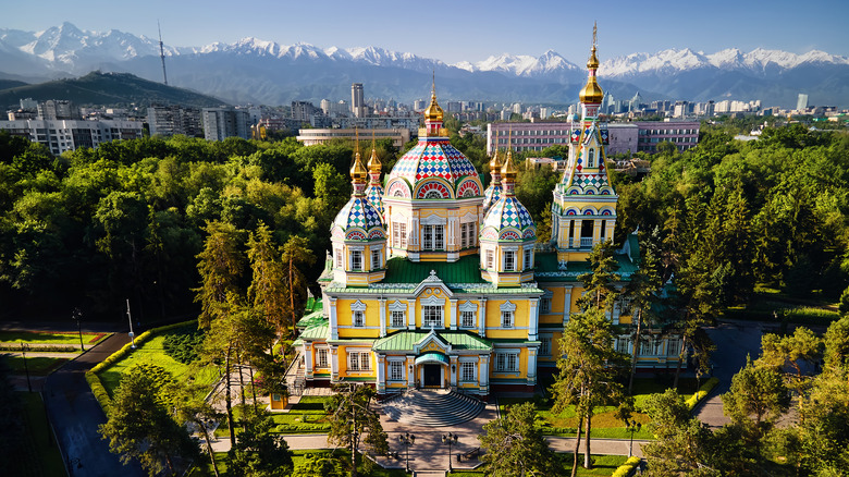 Ascension Cathedral in Almaty, Kazakhstan